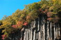 天人峡・立琴の岩の紅葉