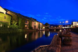 夕方の小樽運河